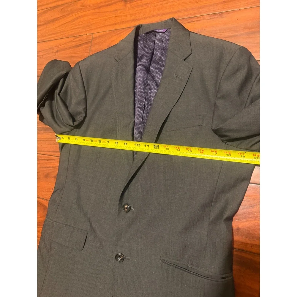 Ted Baker London Endurance Jay CT Suit Jacket Charcoal Grey Wool 38R Blazer